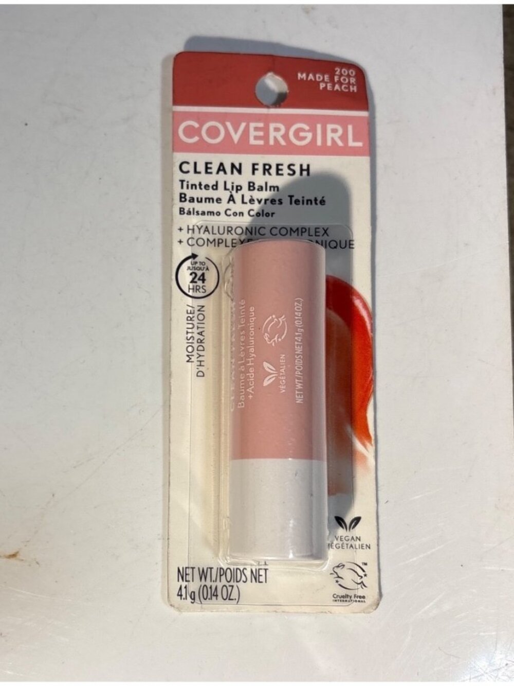 Covergirl Clean Fresh Tinted Lip Balm 200 Made For Peach With Hyaluronic Complex